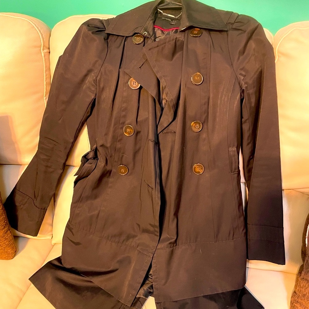 Black Rivet trench coat
